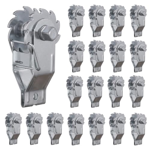 Fensmile 20PCS Electric Fence Wire Strainer Heavy Duty Inline Wire Tensioner with Compression Clip Wire Ratchet Tensioner for Electric Fence Farm Fence