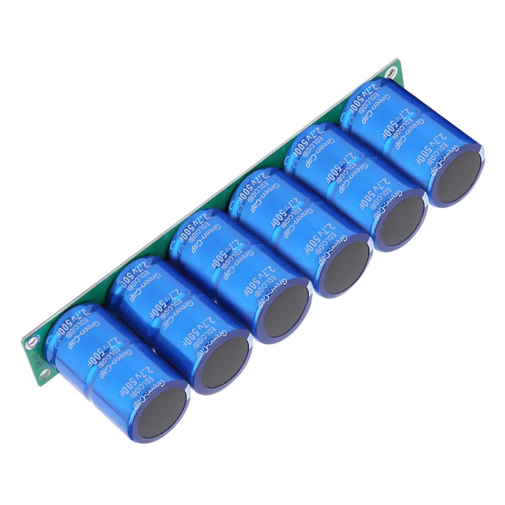 DEWIN Condensador Super Farad, 16 V, 83 F, 6 condensadores de 2,7 V, 500 F, conexión en serie para arranque automático, accionamiento solar del motor, circuitos de reloj