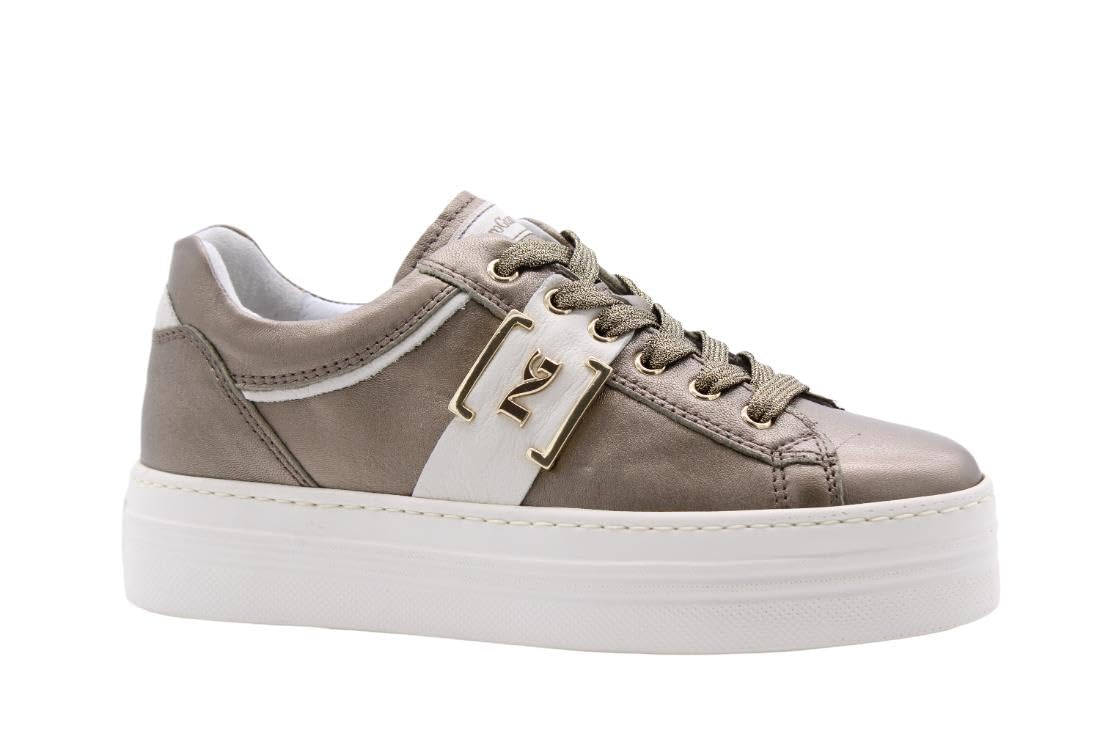 Nero Giardini I205300D Sneakers Donna in Pelle - Brown 40