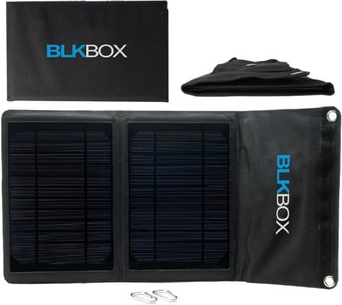 Portable Solar Charger- 10W BLKBOX Portable Folding Solar Kit Solar Charges iPads, iPhones, Tablets, Phones or Anything with a USB Connection (10-Watt Solar Charger)