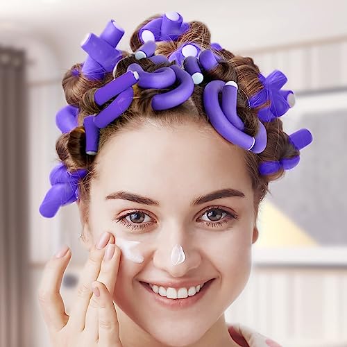30Pcs Small Foam Hair Curlers, 9.45\" Length x 0.47\" Diameter, No-Heat Flexible Curling Rods for Short, Medium and Long Hair