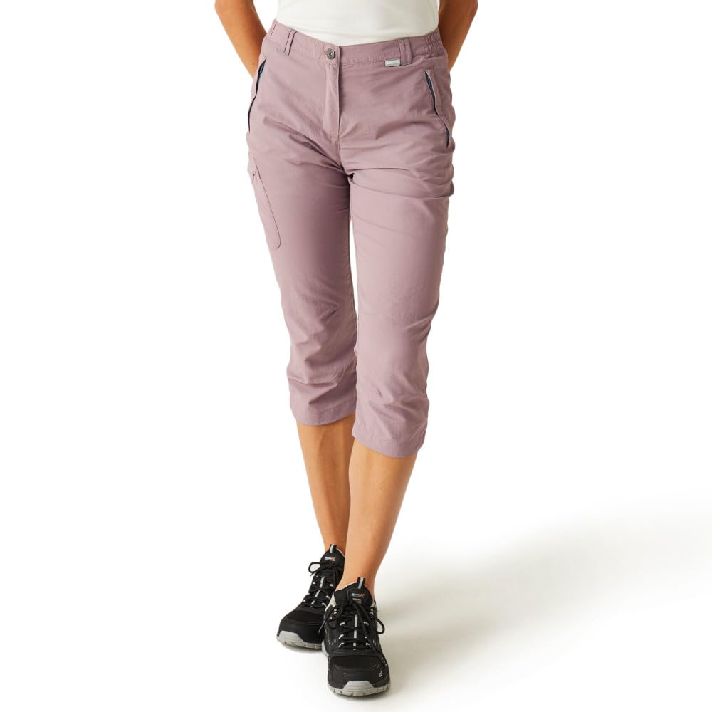 Regatta Womens Chaska Ii Capri Walking Trousers, Heather, 10 UK