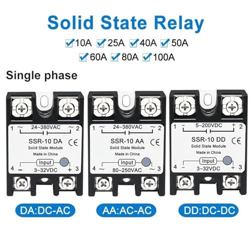Relais de contrôle monophasé SSR 50A AC-AC pour commutation de puissance - 2