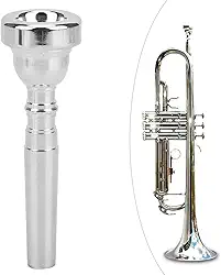 Generic Bocal de Trompete Prata de 7C para Iniciantes que Economizam Trabalho, Acessórios para Instrumentos Musicais (Prata)