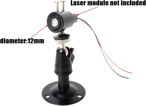 Laser Positioning Bracket Laser Module Fixing Bracket Laser Module Mount Bracket with Cooling Function 360-degree Adjustable Positioning Bracket 12mm (1pack)
