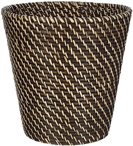 XCC Mode Papierkorb aus natürlichem Rattan, Haushalt, Hotelqualität, atmosphärischer, deckelloser Papierkorb, runder Naturabfallbehälter Platzsparend XCC Mode Papierkorb aus natürlichem Rattan, Haushalt, Hotelqualität, atmosphärischer, deckelloser Papierkorb, runder Naturabfallbehälter Platzsparend