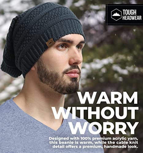 Image of Tough Headwear Slouchy Oversized Beanie Hat - Warm Winter Hats for Women - Stretch Fit Mens Beanie