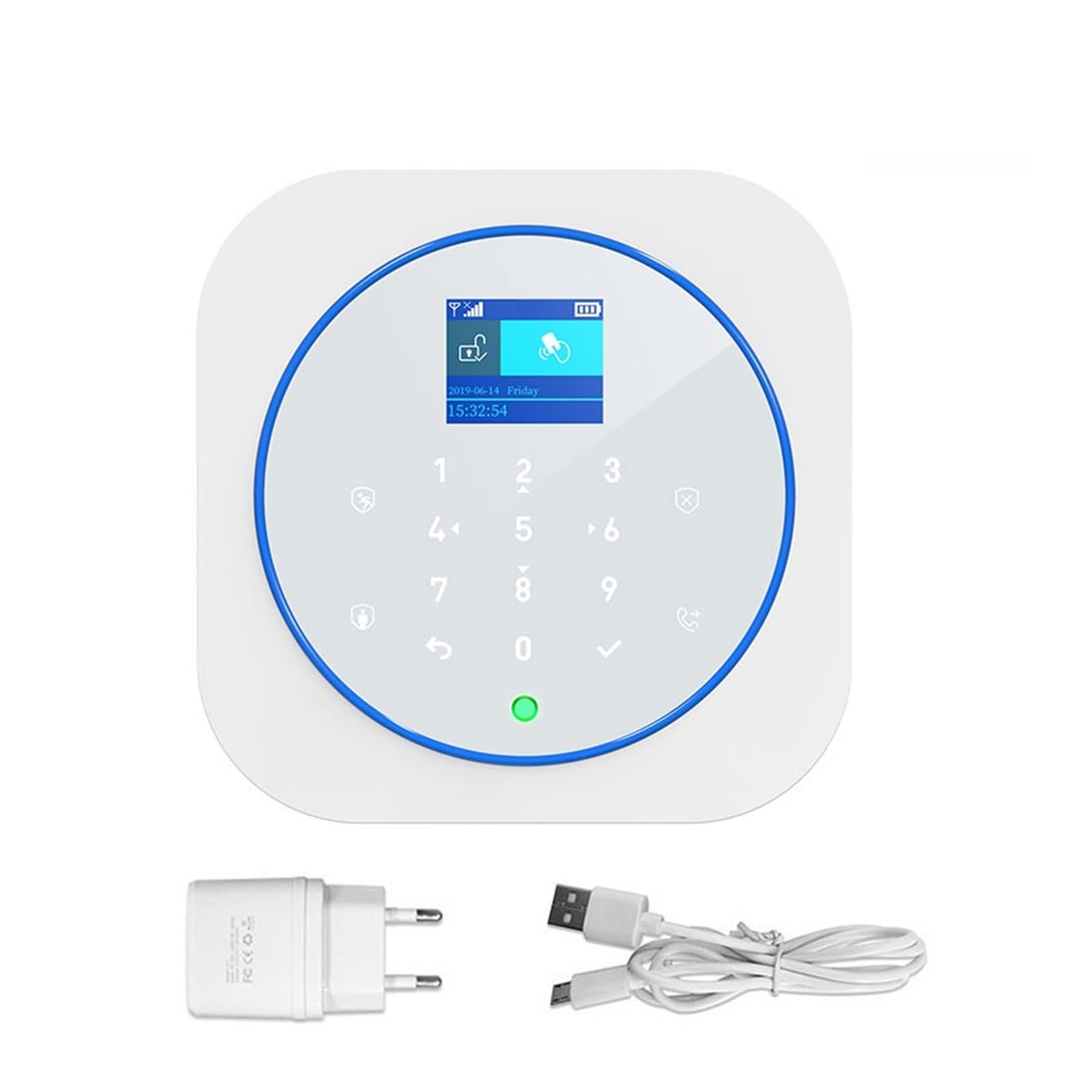 Alarmy domowe, G12 Tuya Wi -Fi GSM bezprzewodowy system ochrony zabezpieczeń Kontrola aplikacji Smarthome Safety Alarm Zestaw alarmowy(N)
