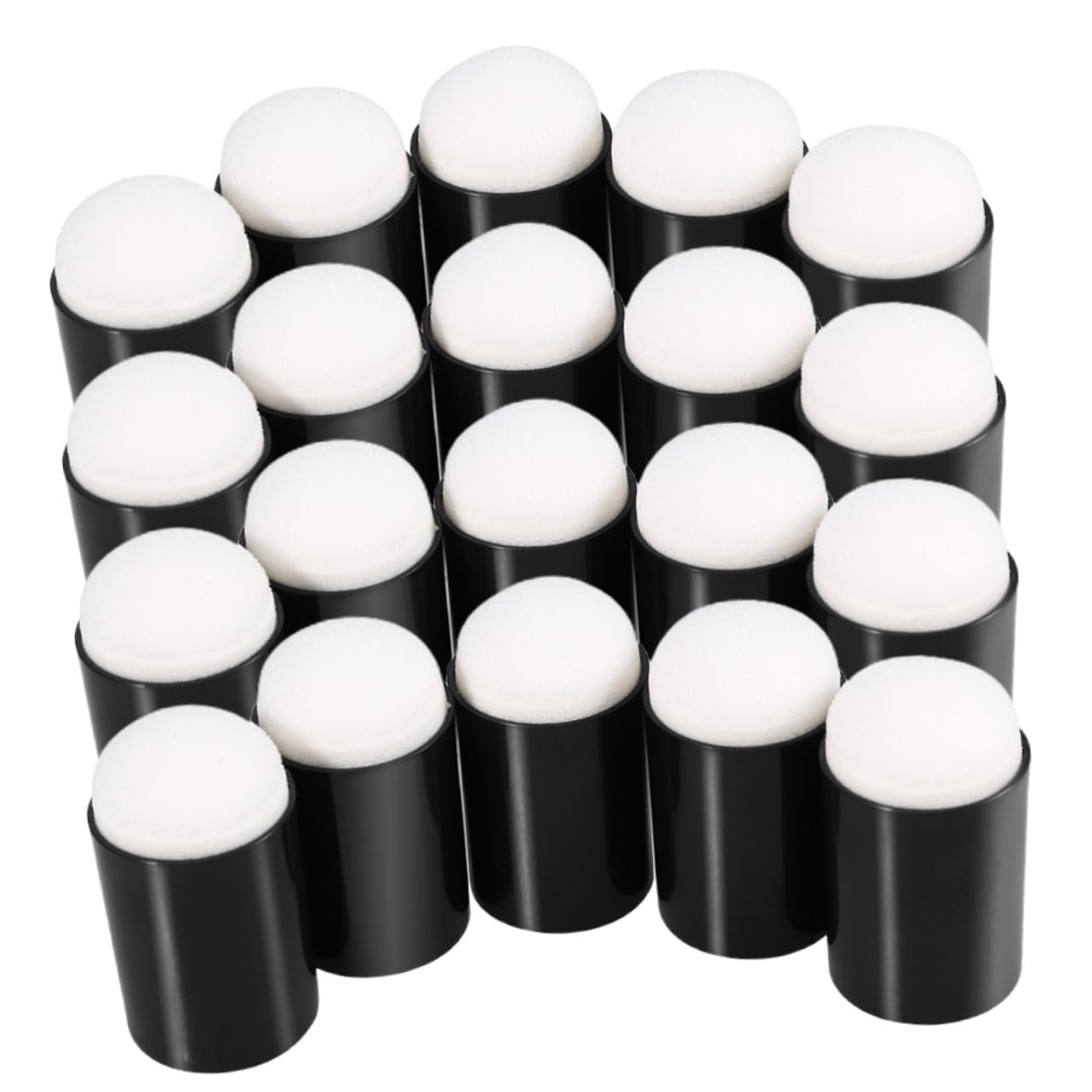 EXCEART 4 Ensembles Éponge De Peinture Au Doigt Éponge pour Les Enfants Jouet pour Les Enfants Faire Une Éponge À Doigts Barbouilleurs Éponge Dibujar Black Plastique 30 Pièces * 4