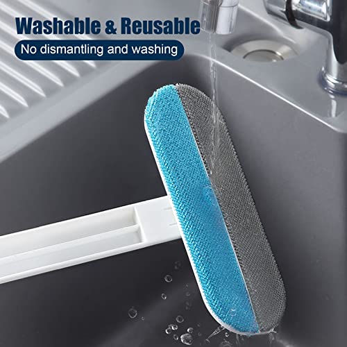 4 In 1 Window Screen Cleaning Brush With Handle,Portablewindow Cleaner Brush And Squeege For Window Cleaning Wet And Dry Dual-Use Magic Window Cleaning Brush For Screen Sofa Wall Cleaning #TOP5