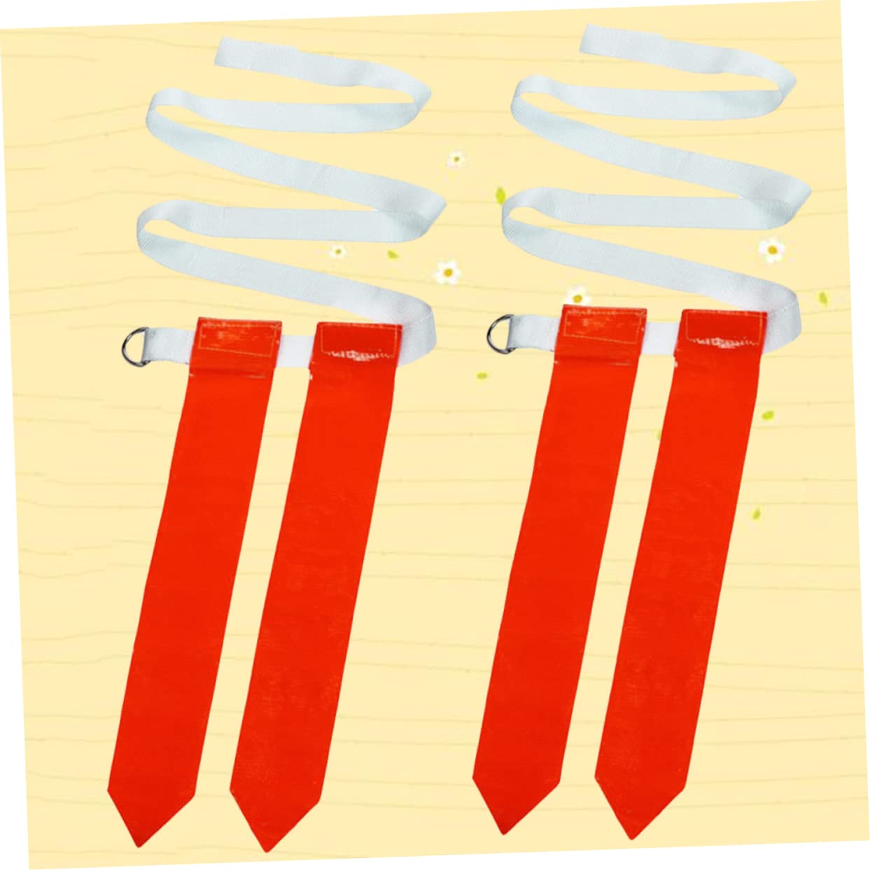 GOOHOCHY 2Pcs Rugby Waist Belt with Red Flags for Flag Football for Training Practices and Games Durable and Secure Design for Youth and Adults