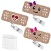 3 Pack Bandaid Badge Reel Holder, Premium Nursing Name Badge Holder, Felt Badge Reel for Nurses, Students & Teachers, Cute & Practical ID Badge Holder, Alligator Clip, Easy to Use & Resistant