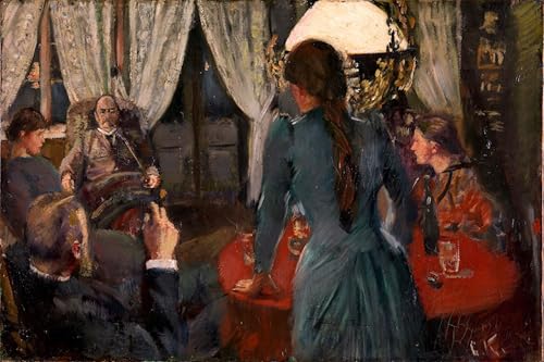 Pintura al óleo clásica de Christian Krohg: lienzo de alta calidad para decoración