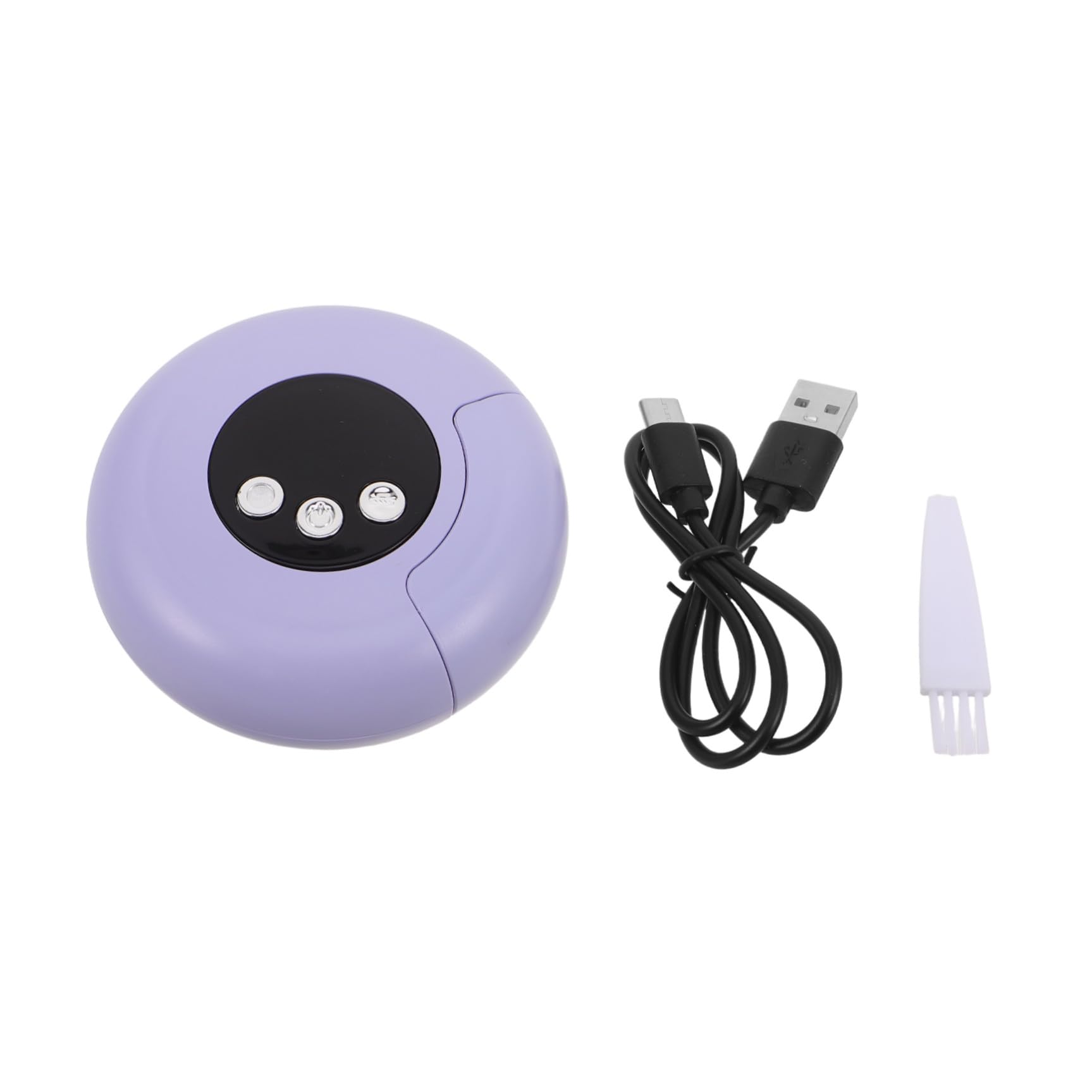 Toyvian Lima de Uñas para Bebés Recargable, Amoladora Eléctrica Portátil para Manicura Infantil, Diseño Disco Volador Púrpura, Cuidado Seguro y Silencioso para Recién Nacidos en Viajes