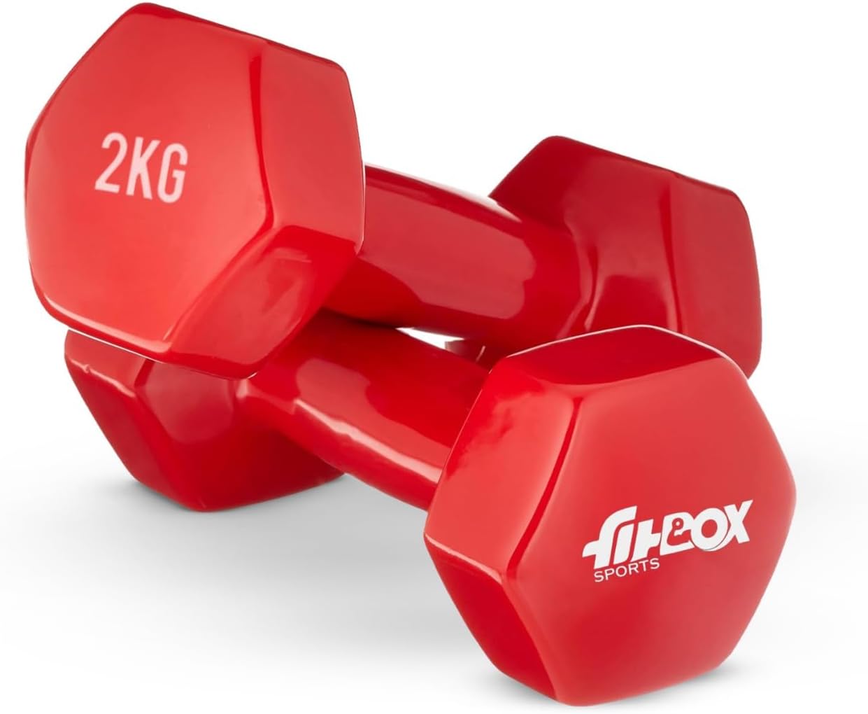 Premium Owlish Orange Vinyl Coated Cast Iron 5kg Dumbbells Set of 2 (2.5kg x 2)