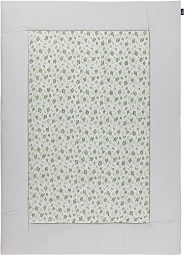 Alvi Krabbeldecke Organic Cotton Drifting Leaves 100x135 cm, grau/grün