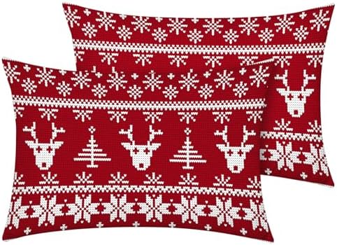 Amazon.com: YIYEA Christmas King Size Pillow Cases Set of 2, Ultra Soft ...