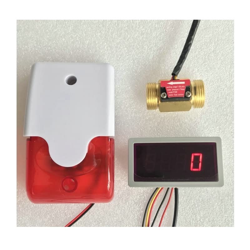 Medidor de flujo electrónico Alarmer 2-45L / min POM Sensor agua efecto Hall