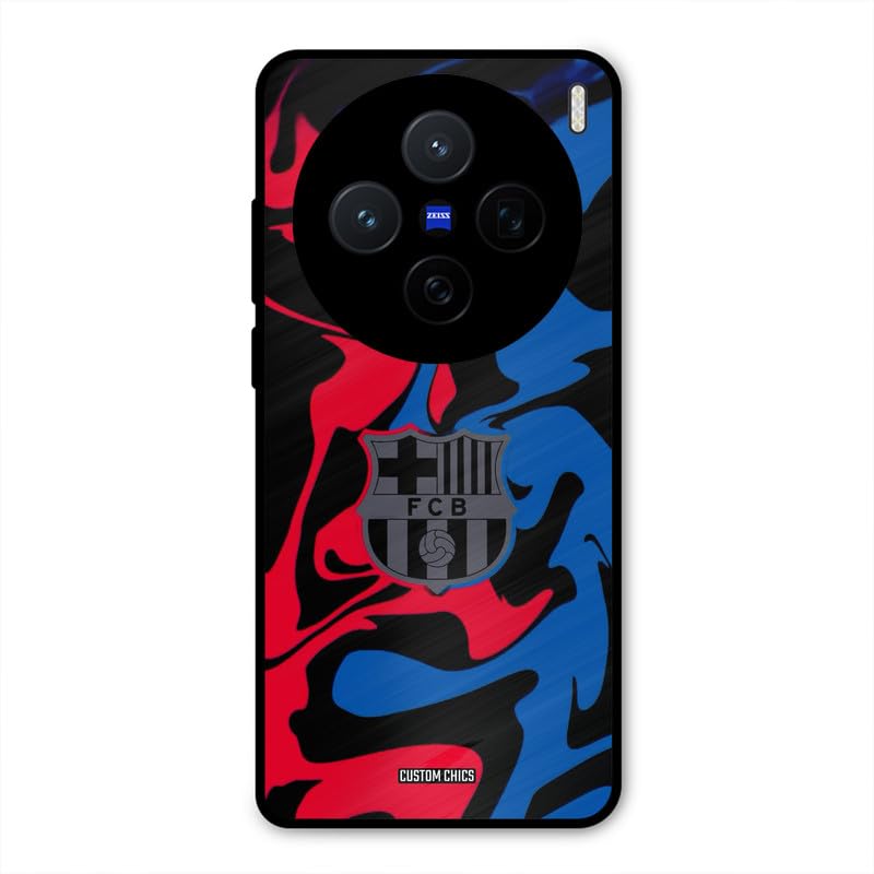 Image of PrintShield FC Barcelona Comic Back Cover for Vivo X200, Shockproof Printed Phone Case with Soft TPU Sides & Anti-Slip Grip