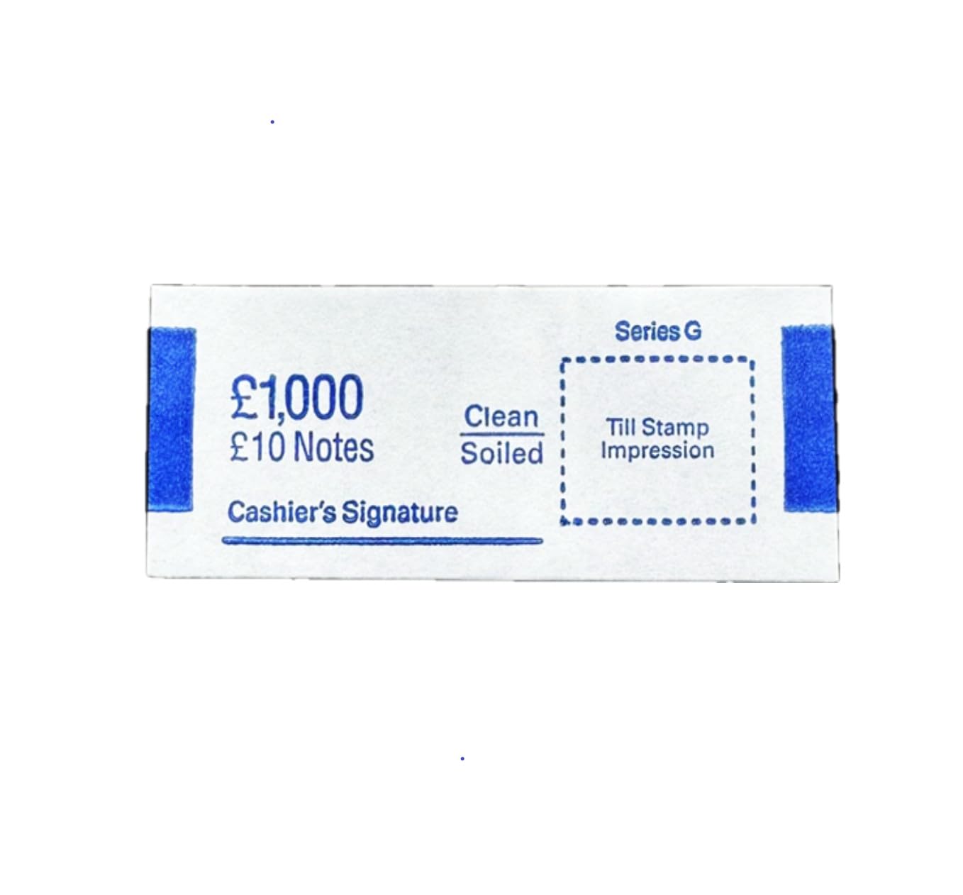 Money Bands Currency Straps For GBP UK notes (Blue (£10 notes), 10 pack) — image 1