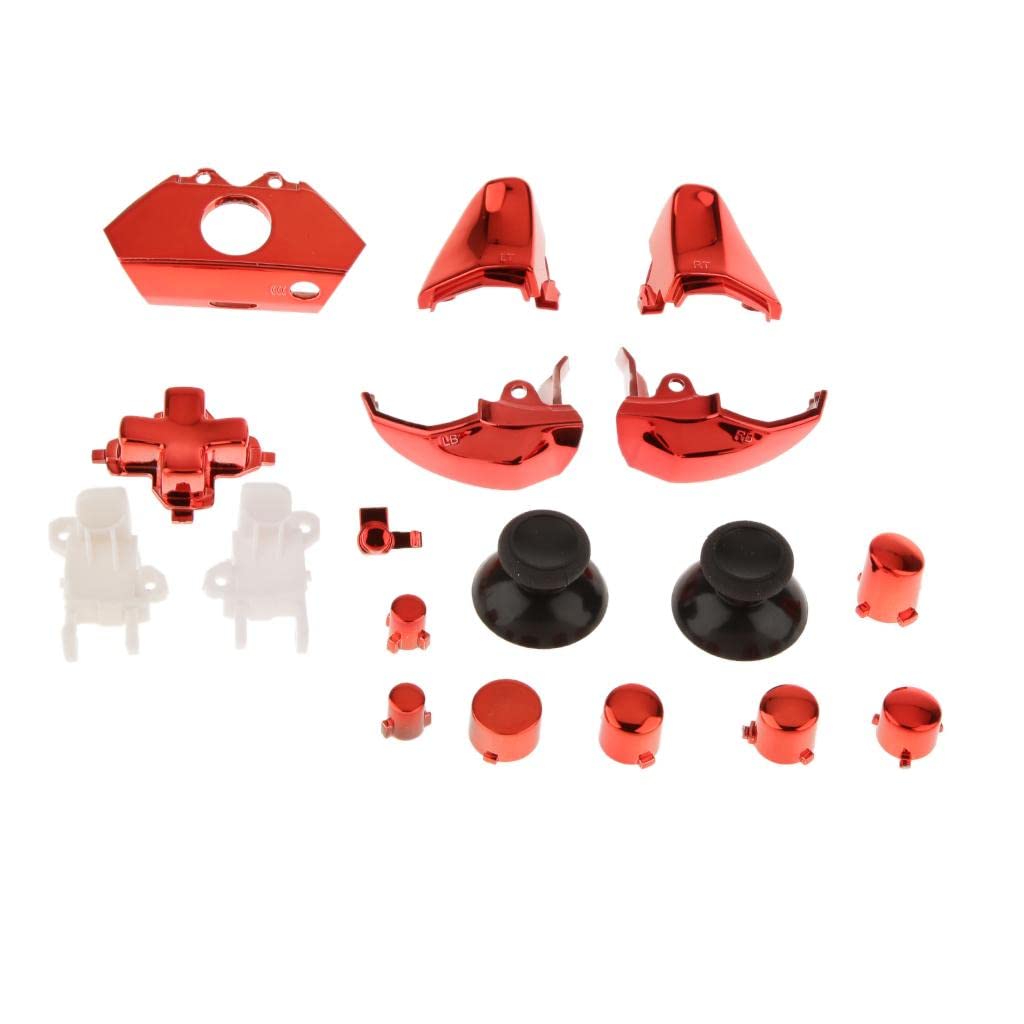 Set of 18 Replacement Controller Buttons Kit Set for Microsoft Xbox One Red-image-4