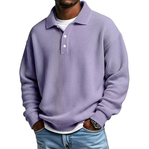 Chemise décontractée homme sans repassage en tricot texturé pour le bureau