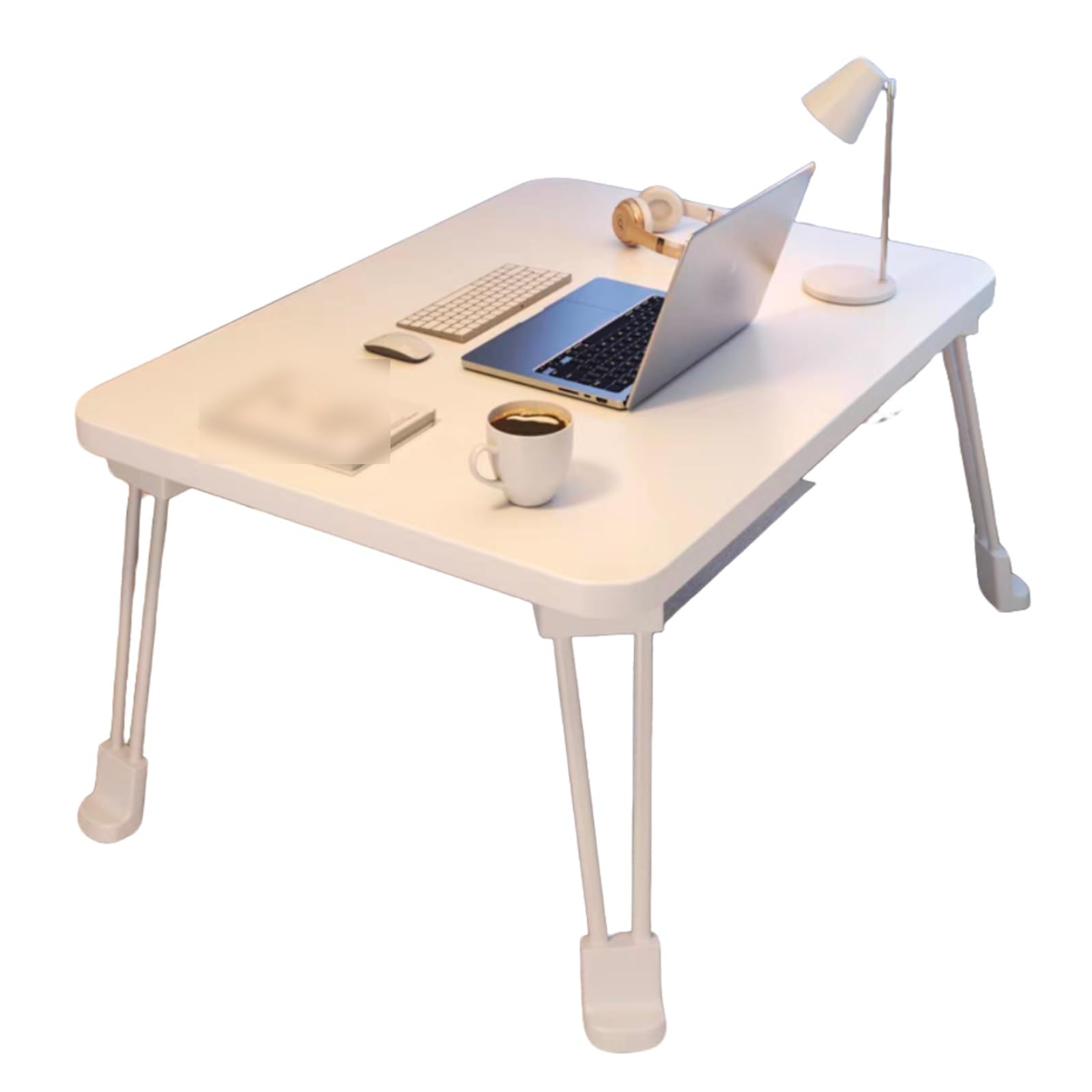 Table De Lit for Ordinateur Portable, Table for Lire, Écrire, Plateau-Repas Au Lit, sur Le Canapé Ainsi Qu'à La Maison Et Au Bureau(White,70 * 48 * 36cm)
