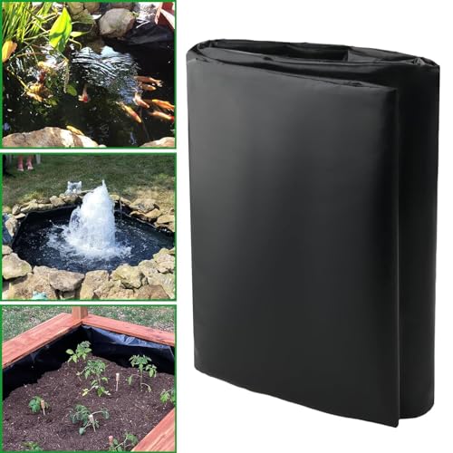 HOFSSI Pond Liner Black Garden Pond Liner, 1/2/3/4/5/6m HDPE Pond Liner Garden Pool Membrane,Security Application Fish and Plants,Customizable (Size : 2X3m)