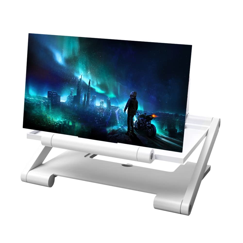 Lente d'ingrandimento per schermo, Supporto da tavolo for tablet e telefono 3D 8" con supporto ingranditore