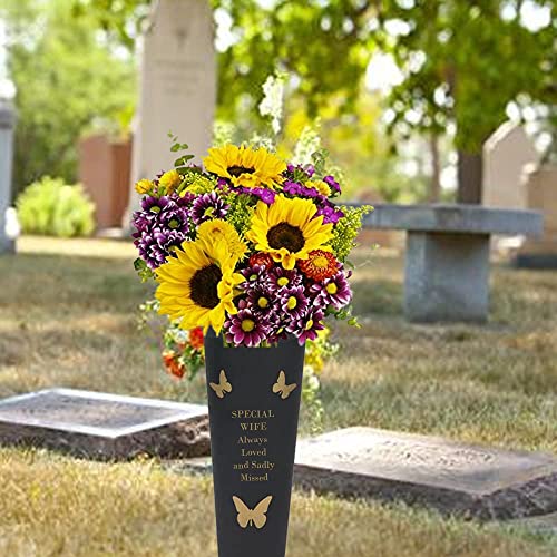 PHG Limited Edition Graveside Flower Vase with Personalised Verse, Black - Image 3