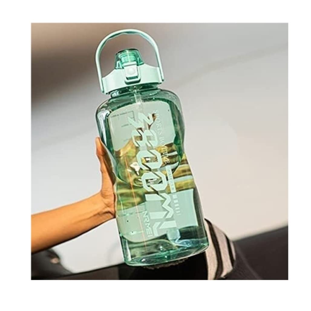 Gourdes d'eau Gourde Bouteille d'eau Bouteille D'eau De Grande Capacité 1.5L 2.0L 3.8L Avec Poignée Bouteilles De Gymnastique En Plein Air Fitness Sports Sans BPA Mignon Cruche Flacon Transparent Gour