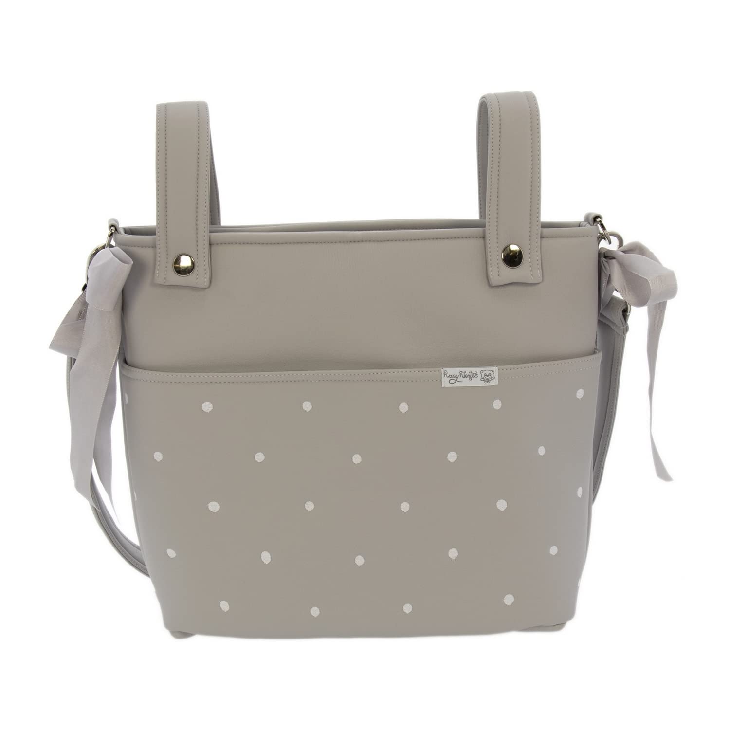 Talega für Kinderwagen Rosy Quellen, Tasche für Kinderwagen, einfache Reinigung, 0-grau