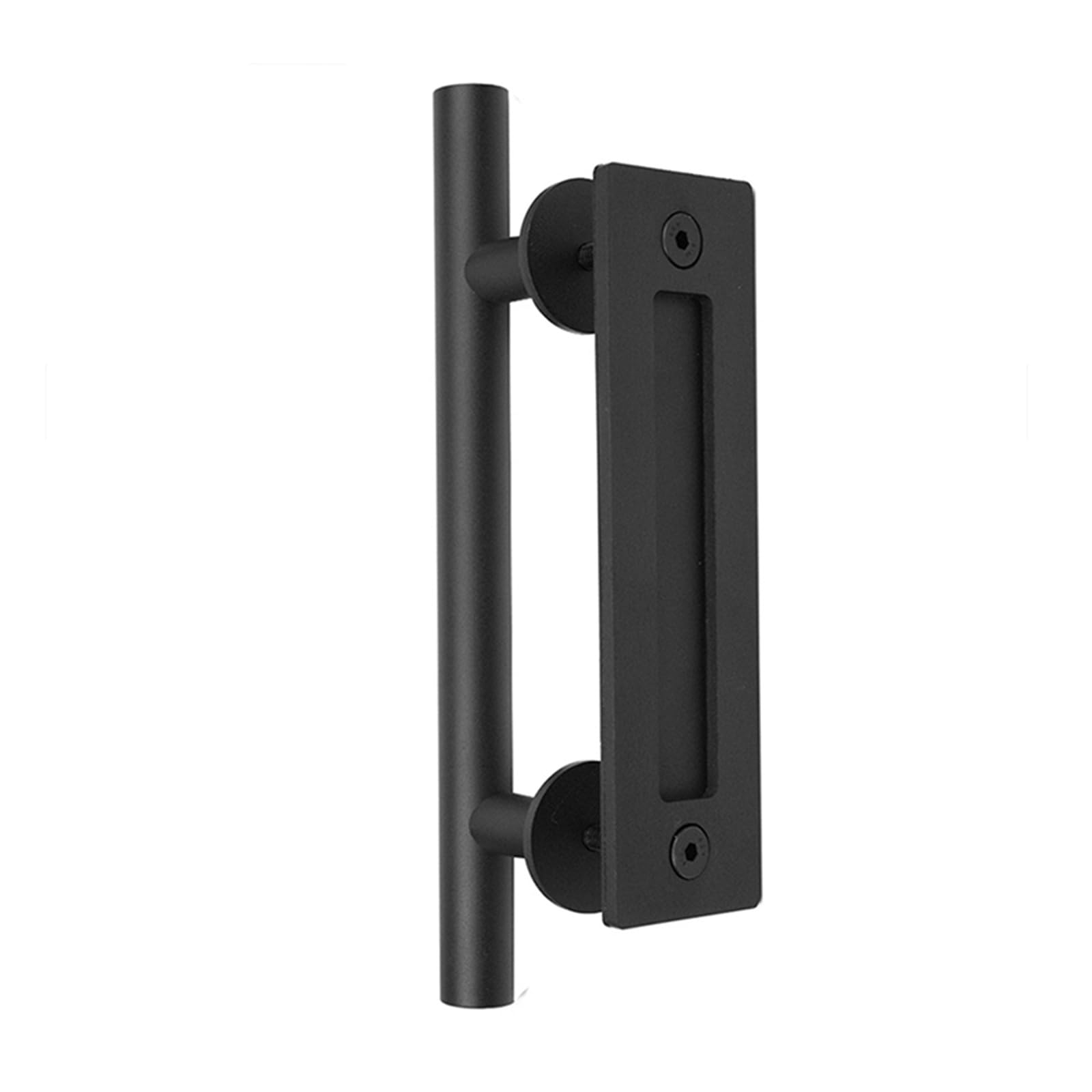 Strafbrg Round Handle Sliding Barn Door Handle 12" Heavy Duty Pull And Flush Wood Handles Large Rustic,Smooth Gliding
