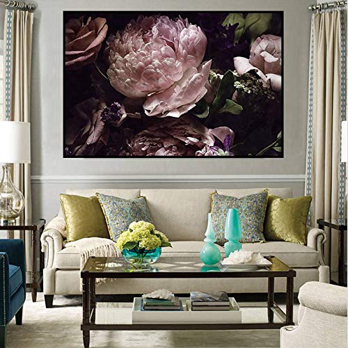 Affiches imprimees fleurs roses dsdsgog texture resistant sans reflet 35x50 cm - 4
