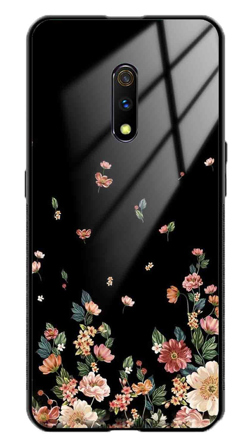 NDCOM for Oppo K3 Back Cover Flowers Girly Printed Glass Case