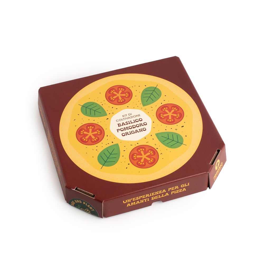 Kit Pizza Lovers | Coltiva Basilico, Pomodoro e Origano a Casa | Regalo Gourmet Original per Amanti della Cucina | Resetea