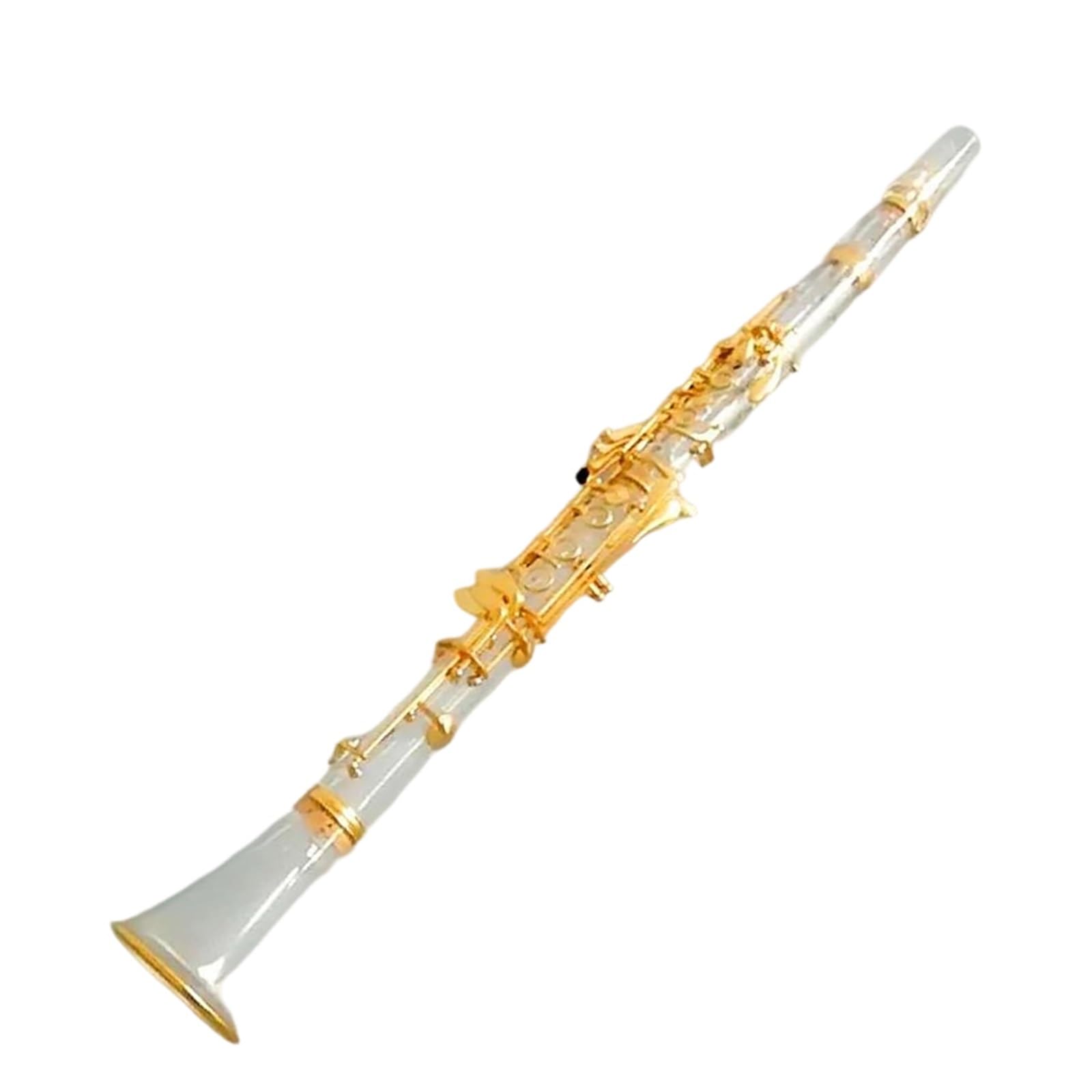 Clarinetto Clarinetto acrilico trasparente 17 tasti Sib placcato oro/strumenti a fiato per performance sul palco