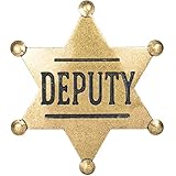 Finduat Metal Western Deputy Badge for Party Favors Supplies, School Carnival Prizes, Party Bag Gift Fillers