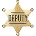 Finduat Mental Western Deputy Badge for Kids Adults Party Favors Supplies, School Carnival Prizes, Party Bag Gift Fillers