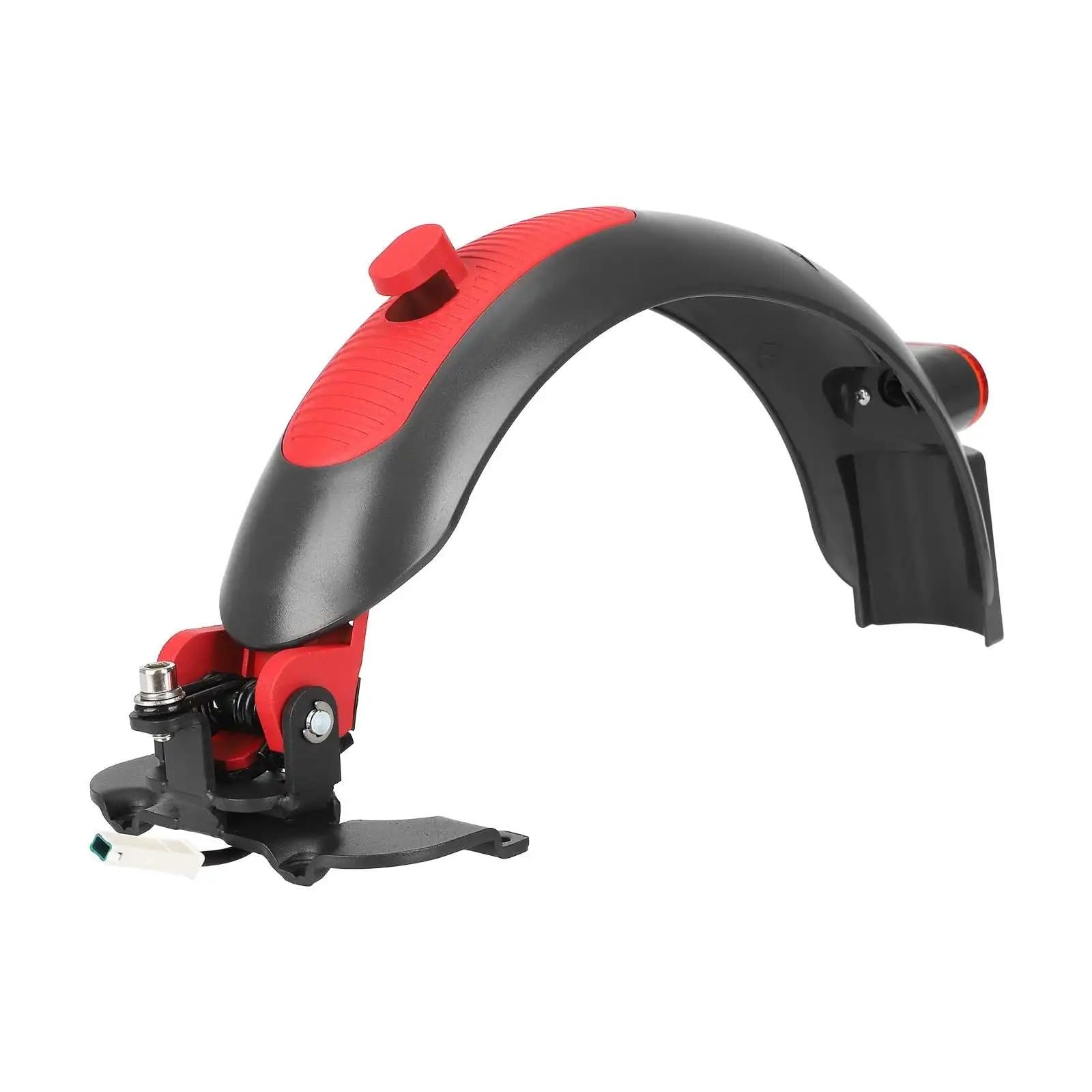 Garde Boue Trottinette Electrique Garde-Boue for Scooter électrique avec Frein for éviter Les éclaboussures de Boue et kit d'éclairage(Gray Red 1 Set)