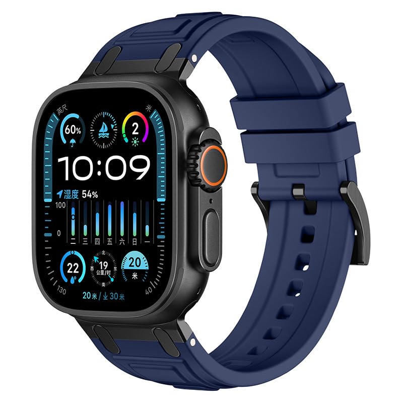 Strap en Caoutchouc de la Salle de Sport au Bureau pour Montre Ultra 2 et Série 10 46mm