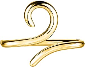 BodyAce Gold 925 Sterling Silver Bridge Piercing Jewelry 16G Niobium Spiral Rings for Lip Eyebrow Nose Ring Wukong Tight Hoop Band Helix Cartilage Earrings