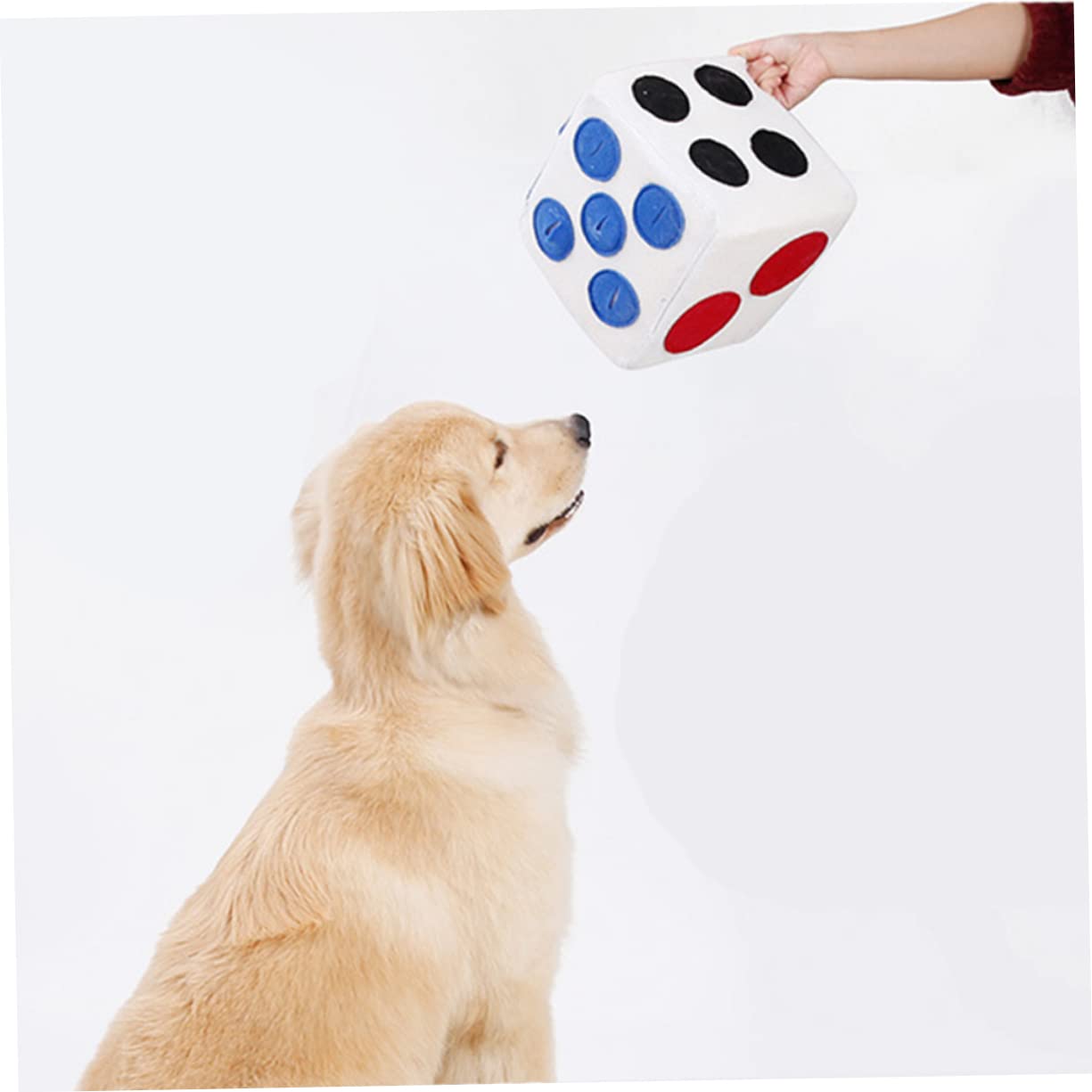 Toddmomy Juguete para Perros de Peluche Forma de Dado, Material de Felpa y Espuma, Fácil de Limpiar Cremallera Invisible, Adecuado para Entrenar y Jugar en Casa