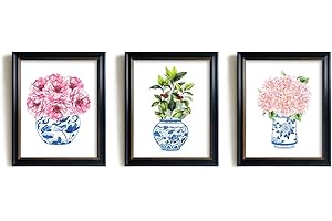 Blue and White Chinoiserie Wall Art: Oriental Charm for Your Home