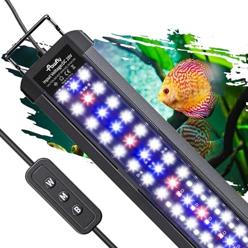 LED Aquarium Light 10W Full Spectrum LED Light with Bamboo Board Nano ...