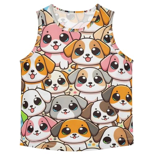 susiyo Cute Little Dogs Boys Sleeveless Tank Top Girls Athletic T Shirt