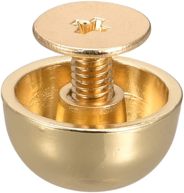 uxcell 12x7mm Screw Back Rivets Hollow Round Head Leather Studs Spike Gold Tone 10 Sets image 5