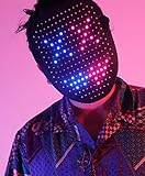 MOYACA LED-Maske mit Gestenerkennung, LED-beleuchtete Gesichtsverwandelungsmaske für Kostüm, Cosplay, Party, Maskerade, leuchtende Maske für Halloween