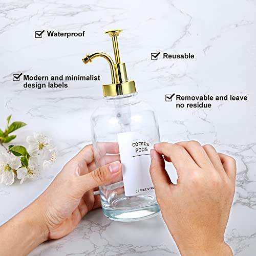 2 Pack 16.9Oz Coffee Syrup Dispenser For Coffee Bar With Labels And Gold Pump, 500Ml Syrup Bottles For Coffee Bar Home Bar, Bpa Free & Durable Transparent Glass Coffee Syrup Dispenser Bottles #TOP4