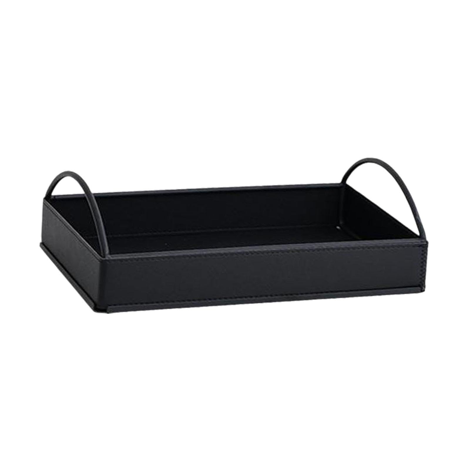 BNF®Valet Tray Organizer PU Leather Iron Keys Tray for Bathroom Entryway Dresser Black|Home & Garden|Household Supplies & Cleaning|Home Organization|Storage Boxes 4